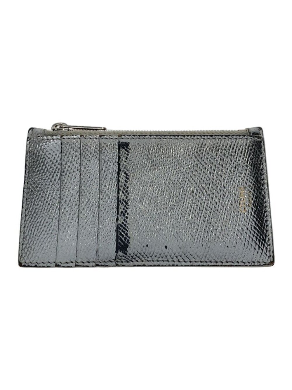 Celine Card Case Wallet Silver